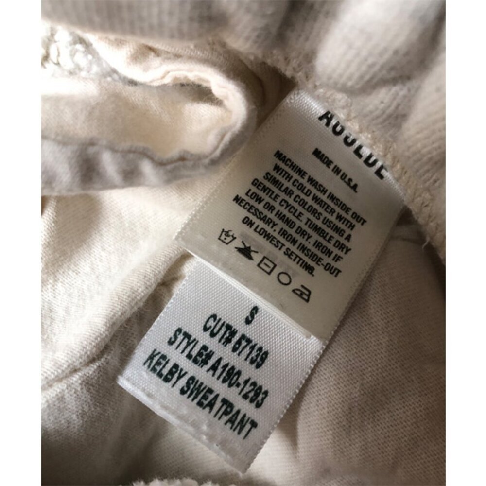 Agolde Kelby Oatmeal Heather Jogger Sweatpants Sz S Casual 97% Cotton Warm - Picture 4 of 6